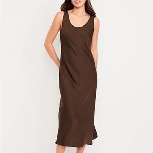 Old Navy Brown Sleeveless Midi Slip Dress